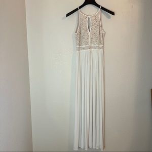White prom dress size 5/6 white jersey